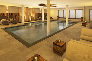 Indoor spa tub