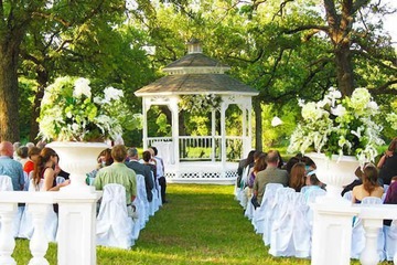 Outdoor wedding area