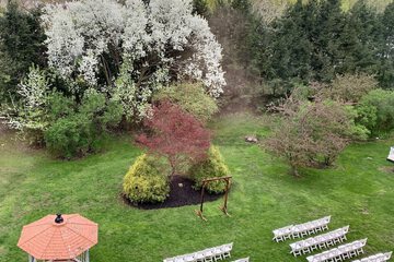 Outdoor wedding area