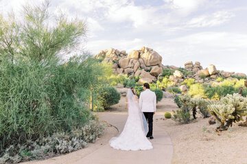 Outdoor wedding area