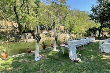 Outdoor wedding area