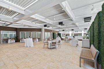 Outdoor banquet area