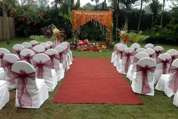 Outdoor wedding area