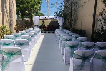 Outdoor banquet area