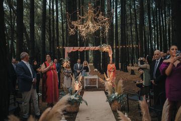 Outdoor wedding area