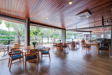 Outdoor banquet area