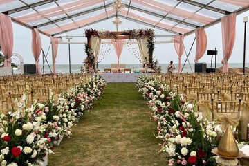 Outdoor wedding area