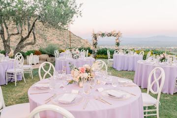 Outdoor wedding area