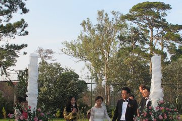 Outdoor wedding area