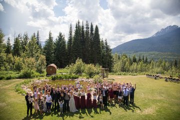 Outdoor wedding area