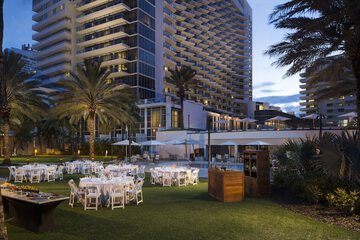 Outdoor banquet area