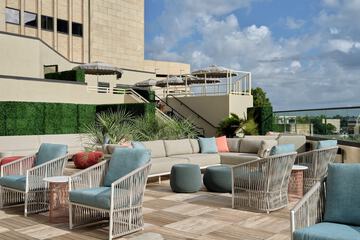 Outdoor banquet area