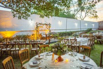 Outdoor wedding area