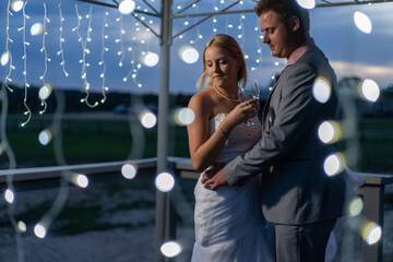 Outdoor wedding area