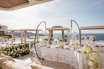 Outdoor wedding area