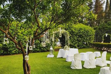 Outdoor wedding area