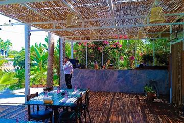 Outdoor banquet area