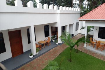 Outdoor banquet area