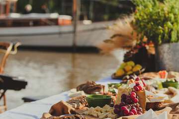 Outdoor banquet area