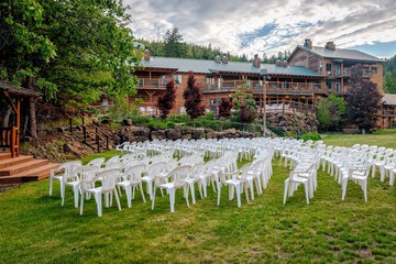 Outdoor wedding area