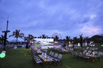 Outdoor banquet area