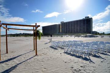 Outdoor wedding area