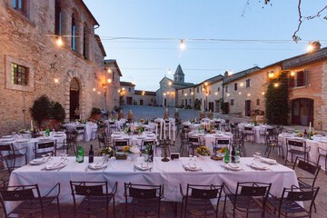 Outdoor wedding area