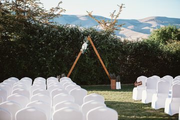 Outdoor wedding area