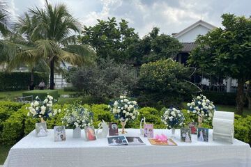 Outdoor wedding area