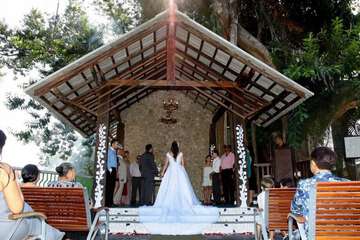 Outdoor wedding area