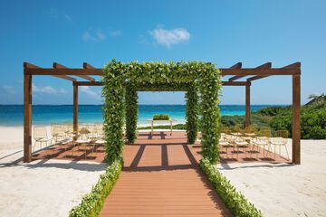 Outdoor wedding area