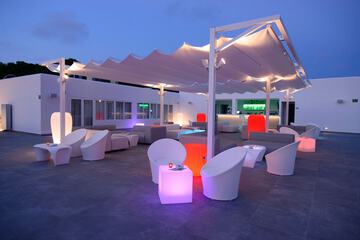 Outdoor banquet area
