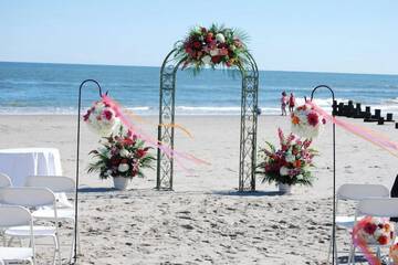 Outdoor wedding area