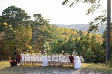 Outdoor wedding area