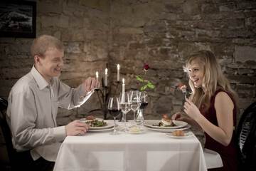 Couples dining