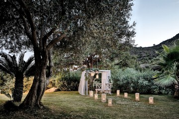 Outdoor wedding area