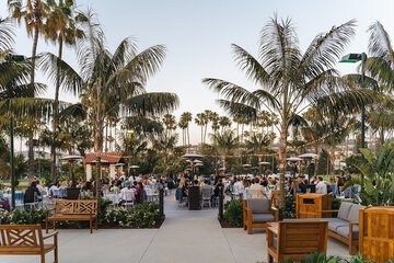 Outdoor banquet area