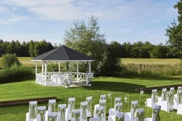 Outdoor wedding area