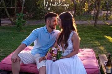 Outdoor wedding area