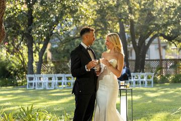 Outdoor wedding area
