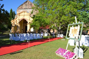 Outdoor wedding area