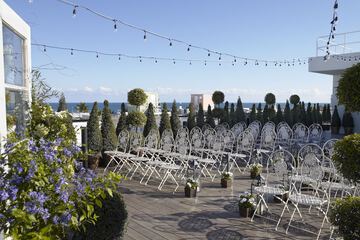 Outdoor wedding area