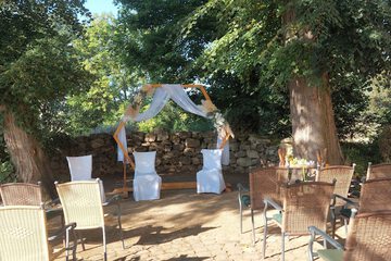 Outdoor wedding area
