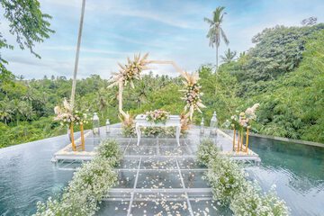 Outdoor wedding area