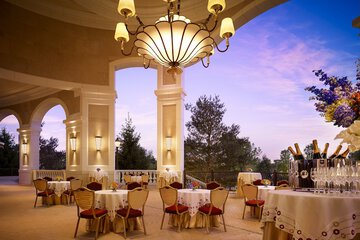 Outdoor banquet area