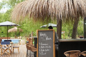 Outdoor banquet area
