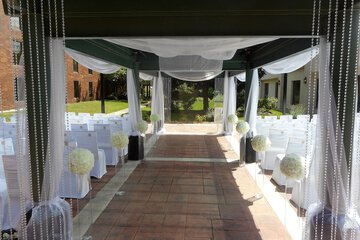 Outdoor wedding area