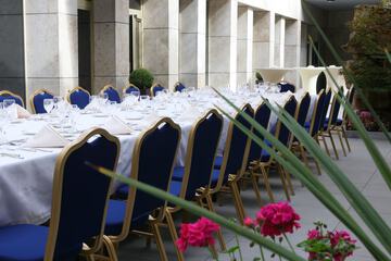 Outdoor banquet area