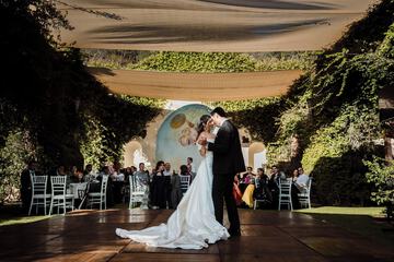 Outdoor wedding area