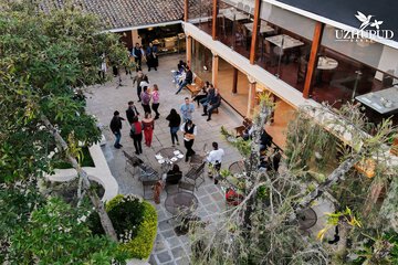 Outdoor banquet area